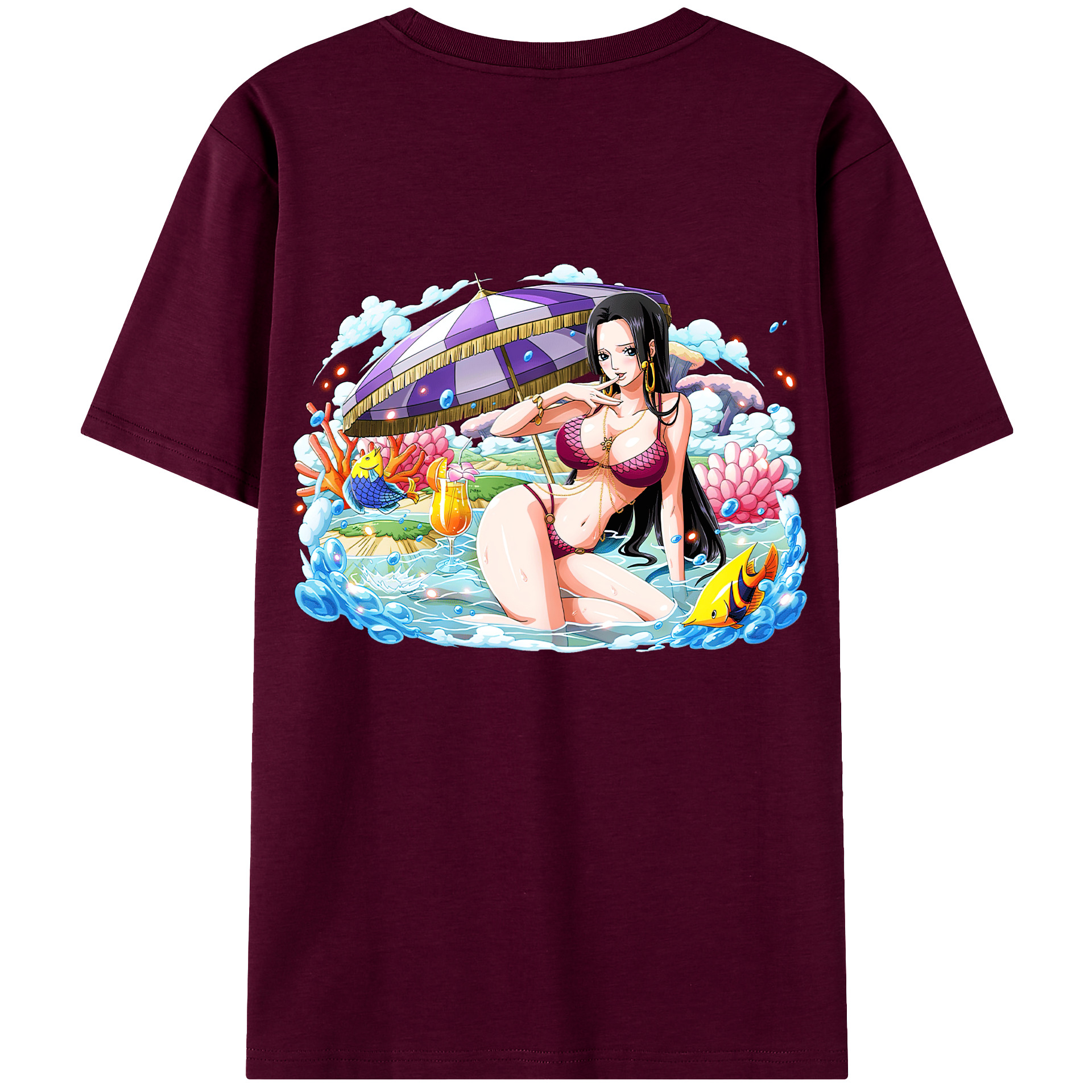 ワンピース ボア・ハンコック ONE PIECE Boa·Hancock レディース半袖Tシャツ(バックプリント)